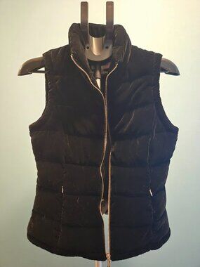 Calvin Klein black tufted velour-feel vest
